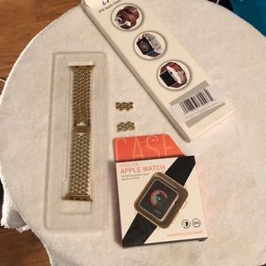 Apple Watch band and case for watch surface.